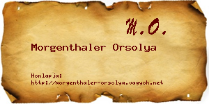 Morgenthaler Orsolya névjegykártya